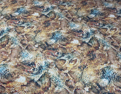 Brown Snake Sequin Fabric for Fashion Sewing