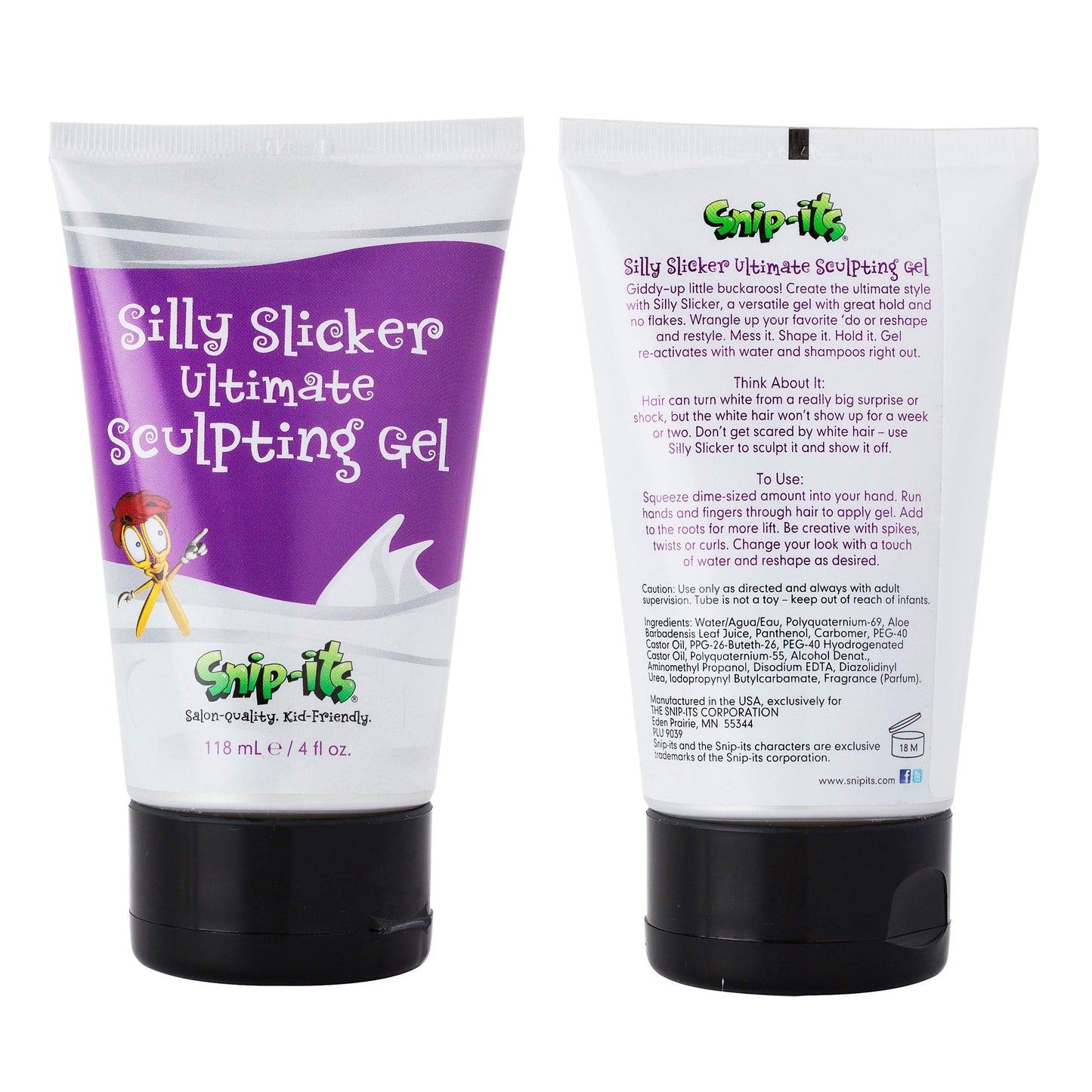 Snip-its Silly Slicker Kids Hair Gel 4oz – Medium-Strong Hold, All-Natural, Made in USA | Kid-Friendly Salon Quality