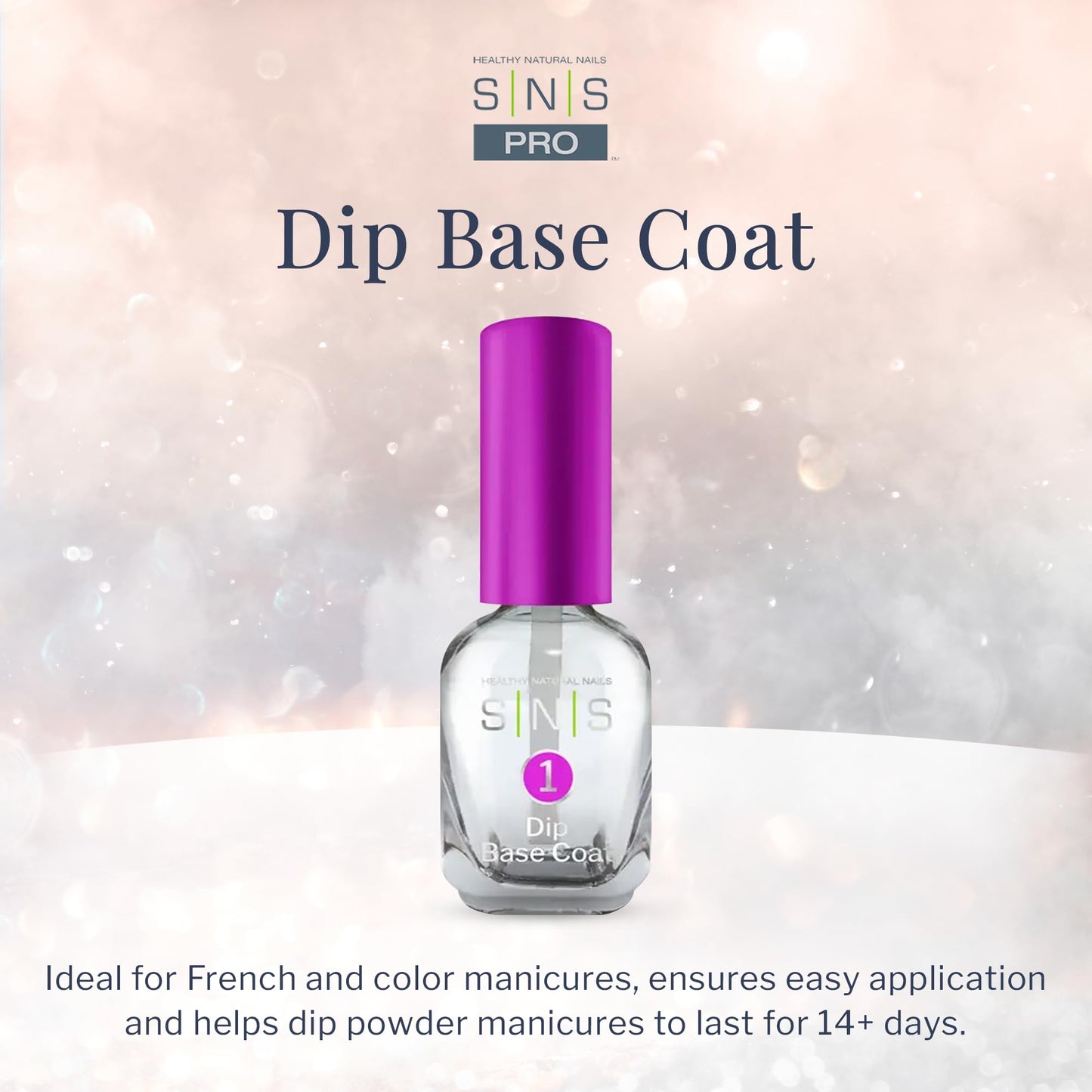 SNS Dip Base Coat for Dip Powder Nails – Long-Lasting, Low Odor, No UV Lamp