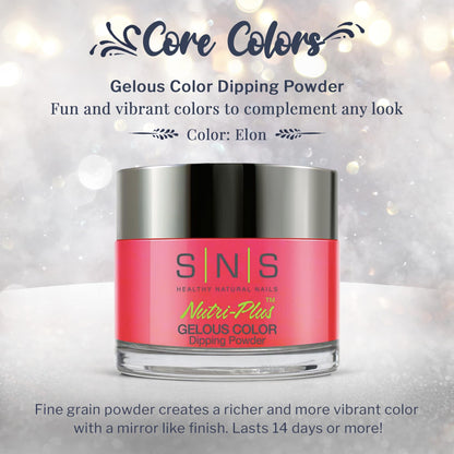 SNS Nail Dip Powder Elon – Long-Lasting 14 Days, Low Odor, No UV Lamp, 1.5oz