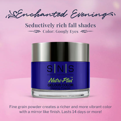SNS Nail Dip Powder Googly Eyes – Blue Indigo Cobalt (EE14) 1.5 oz, 14-Day No UV