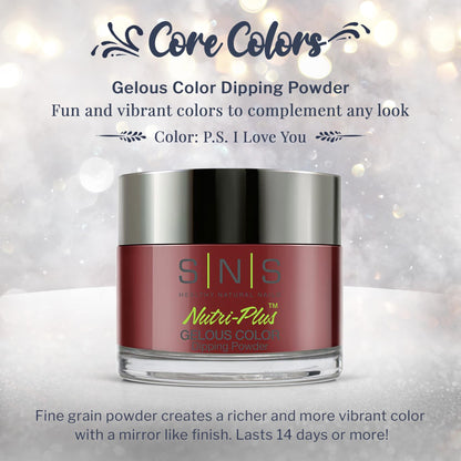 SNS Nail Dip Powder P.S. I Love You – 1.5oz, Long-Lasting, Low-Odor, No UV Lamp