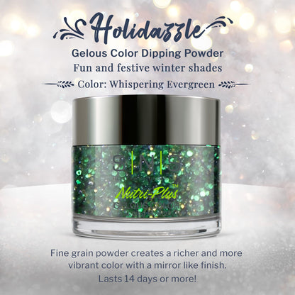 SNS Holidazzle Nail Dipping Powder – Whispering Evergreen (HD17) 1.5 oz