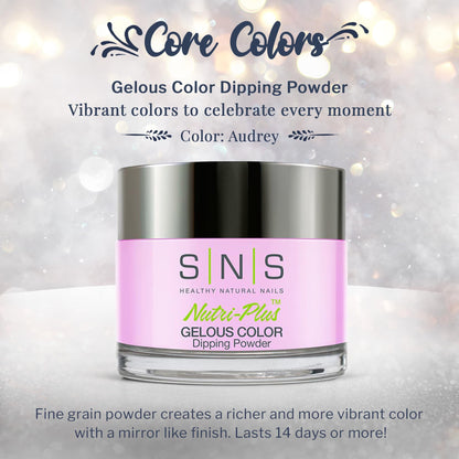 SNS Nail Dip Powder Audrey – Gelous Color, 14‑Day Wear, Low Odor, No UV Lamp