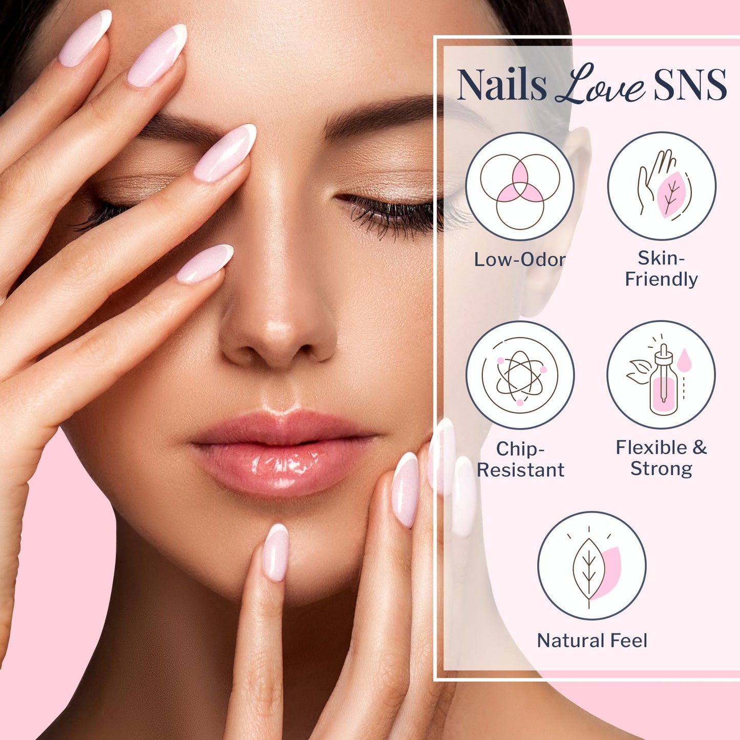 SNS Nail Dip Powder French White – Long-Lasting Color, Low Odor, No UV Lamp Needed | 4 Oz