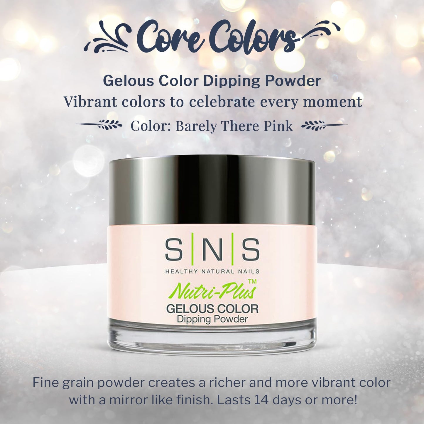 SNS Nail Dip Powder Barely There Pink – 14-Day, Low Odor, No UV Lamp