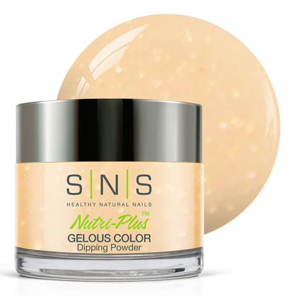 SNS Nail Dip Powder Bling – Gelous Color Dipping Powder (Yellow/Cream, Shimmer) | 14+ Day Wear, Low Odor, No UV Lamp, 1oz