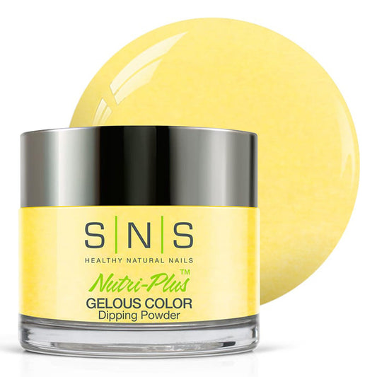 SNS Nail Dip Powder - Gelous Color Chyellow Lessons (Yellow/Cream) – 14 Day Wear, Low Odor, No UV Lamp, 1oz