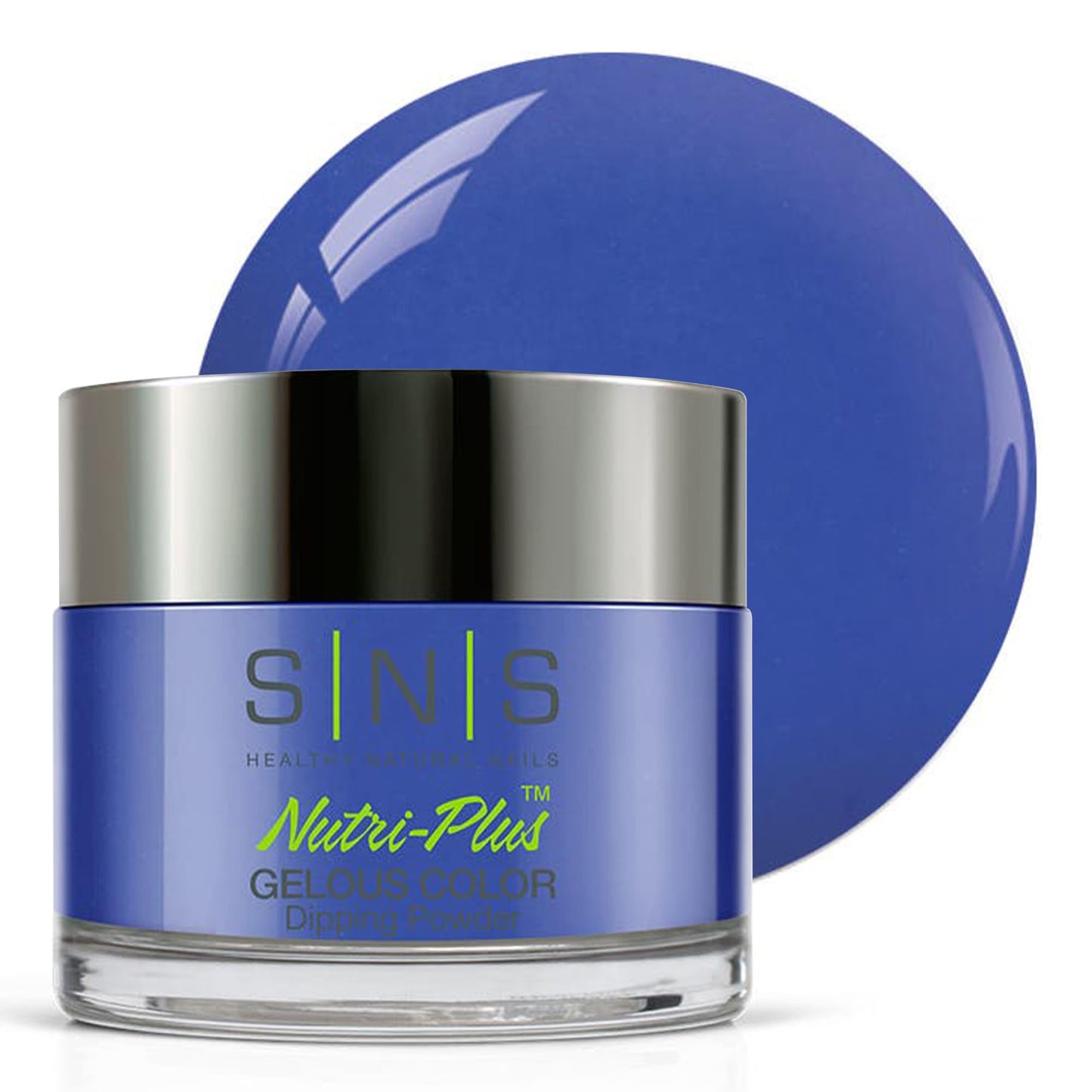 SNS Healthy Natural Nails Dip Powder Deep Blue Utila – 14 Days, Low Odor, No UV – 1oz