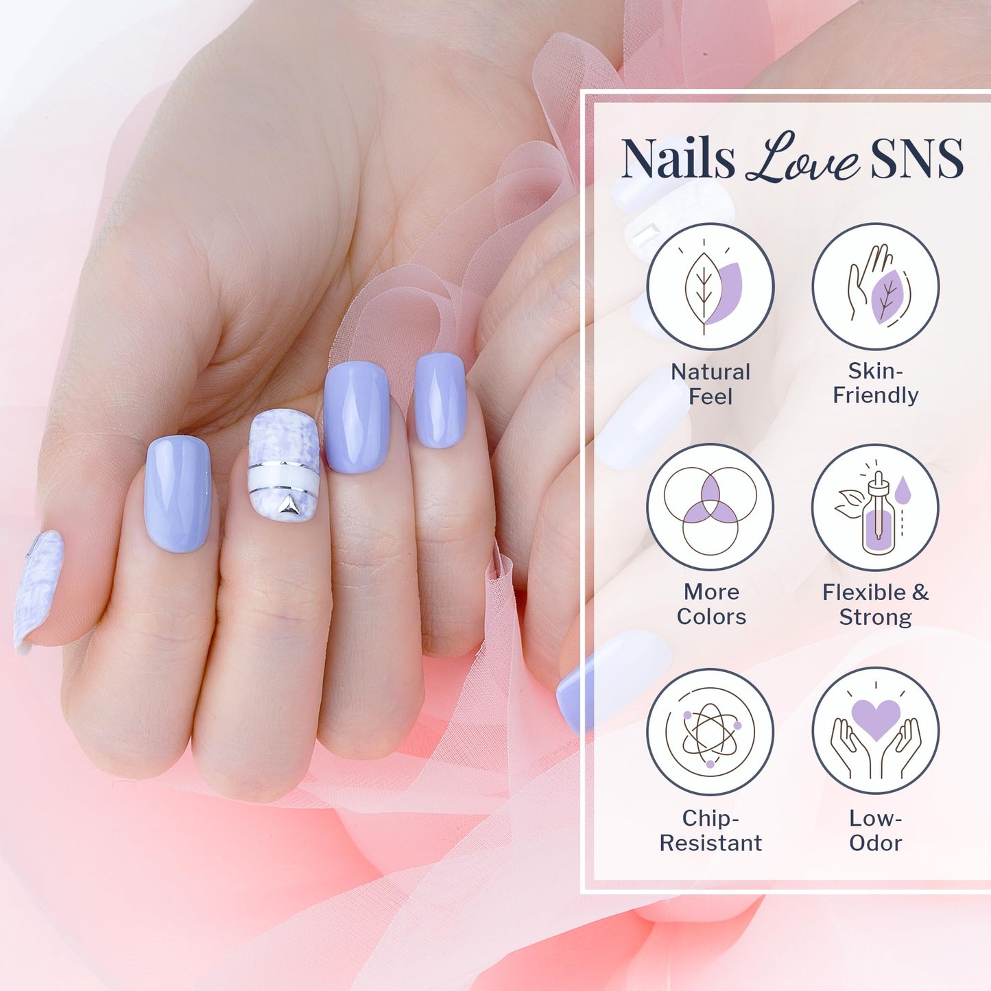 SNS Nail Dip Powder French Connection - Purple/Mauve Shimmer (1oz) | Long-Lasting, Low-Odor, No UV Lamp