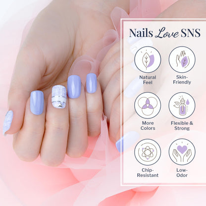 SNS Nail Dip Powder French Connection - Purple/Mauve Shimmer (1oz) | Long-Lasting, Low-Odor, No UV Lamp