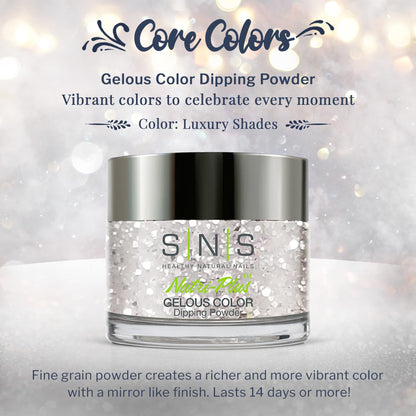 SNS Nail Dip Powder – Luxury Metallics & Glitter, No UV Lamp, 14-Day Wear, 1oz