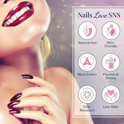 SNS Nail Dip Powder Marriage Material Gray (EE09) – 14+ Day Wear, Low-Odor, No UV Lamp, 1 oz
