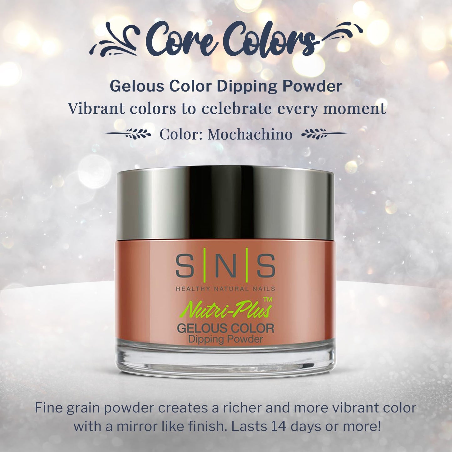 SNS Nail Dip Powder Mochachino Brown – 1oz | Long-Lasting, Low Odor, No UV
