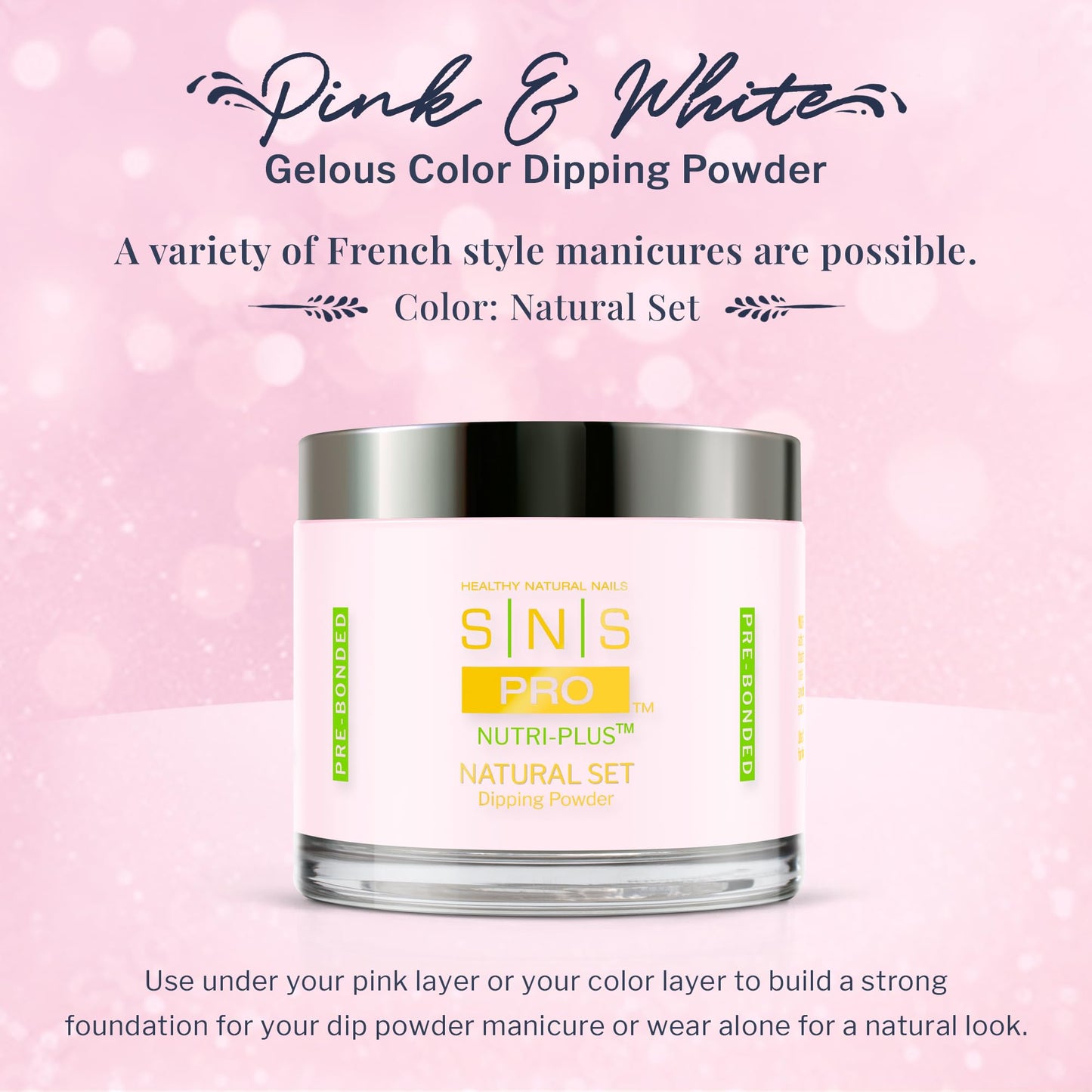 SNS Nail Dip Powder Natural Set — Long-Lasting Nude Dip Powder (4 oz) | Low Odor & No UV Lamp