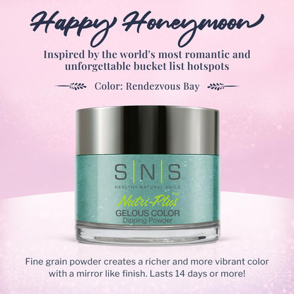 SNS Nail Dip Powder Rendezvous Bay – Long-Lasting Turquoise Teal Nail Color, 1.5 Oz