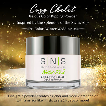SNS Nail Dip Powder – Winter Wedding Gelous Color, 14-Day, Low-Odor, No UV, 1 oz