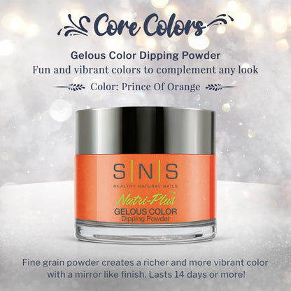 SNS Nail Dip Powder Prince Of Orange – 14-Day, Low-Odor Color, No UV Lamp Needed (1.5oz)