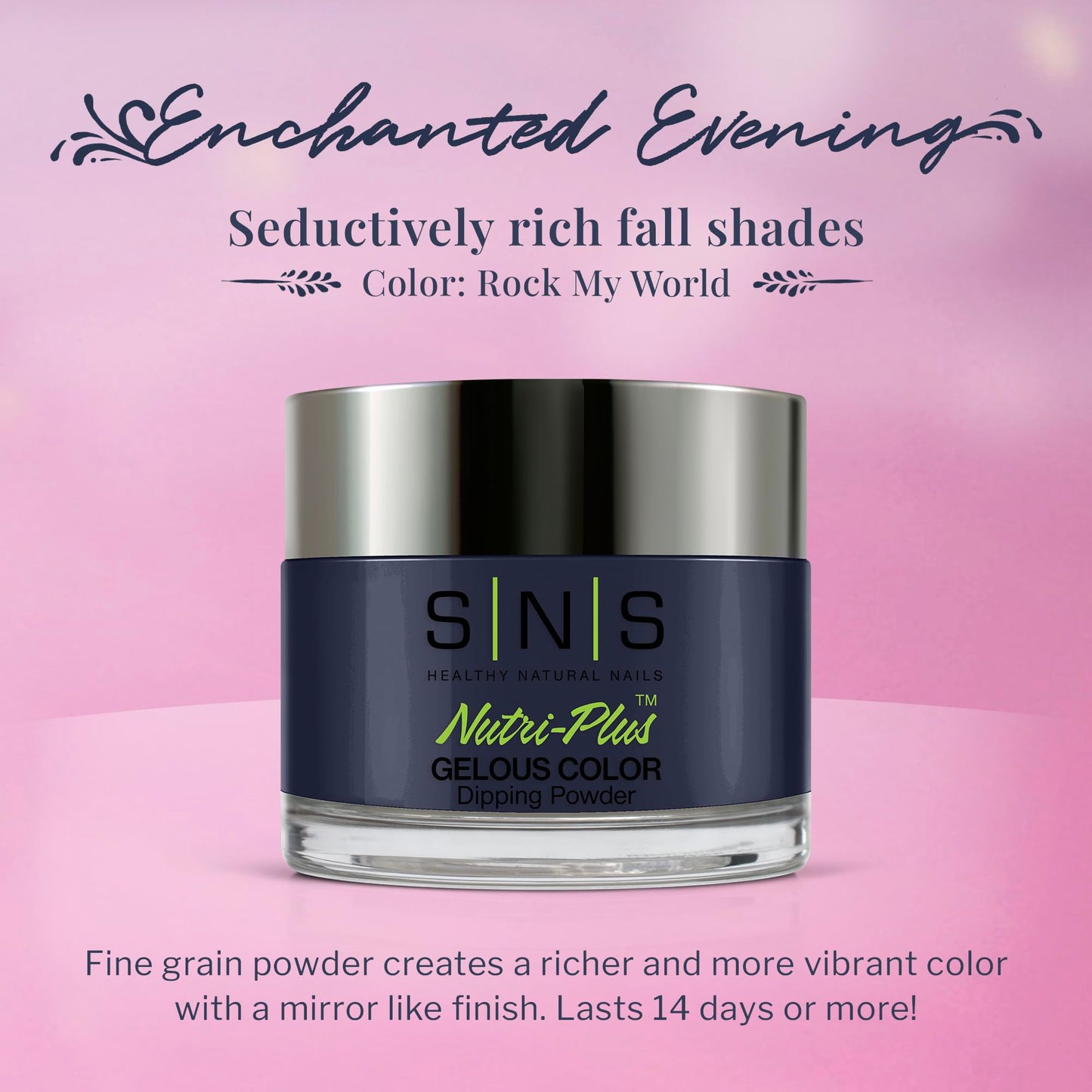SNS Nail Dip Powder Rock My World Blue-Teal | 14-Day Wear, Low Odor, No UV Lamp | 1 Oz