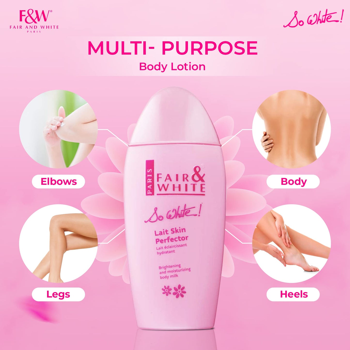 FAIR & WHITE So White Skin Brightening Lotion – 500 ml | Daily Moisturizing Body Lotion