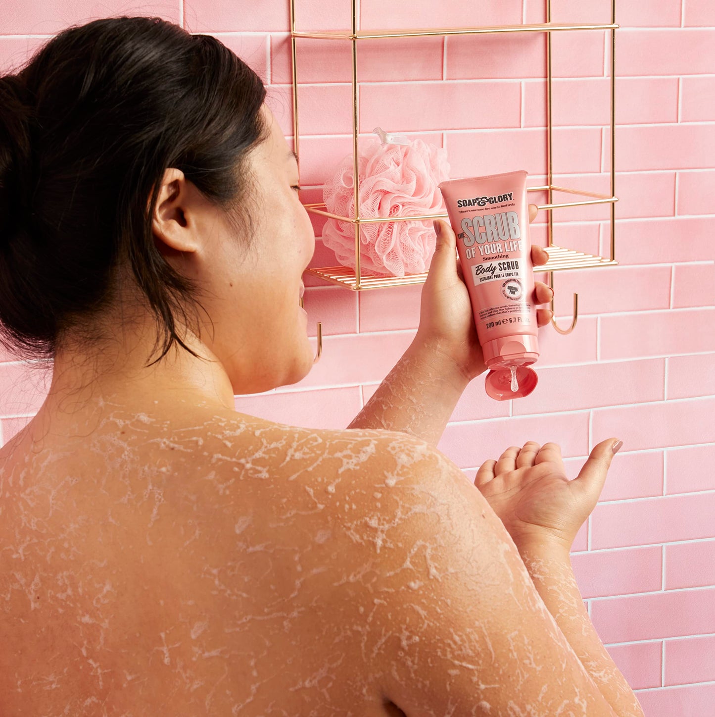 Soap & Glory Original Pink The Scrub Of Your Life Exfoliating Body Scrub – Vegan, Rose & Bergamot, 200ml x2