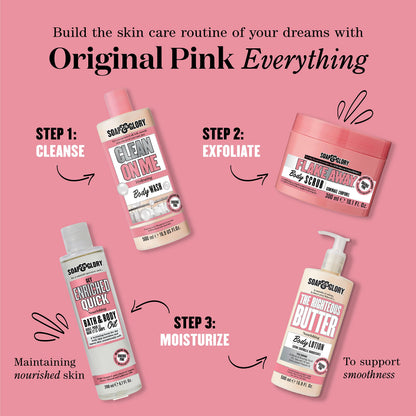 Soap & Glory Original Pink The Righteous Butter – Vegan Body Lotion, Rose & Bergamot Scent, 500ml Pack of 2
