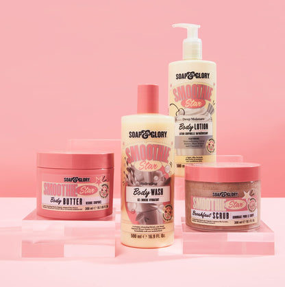 Soap & Glory Smoothie Star Moisturizing Body Lotion – Non-Greasy Vegan (500ml) Pack of 2