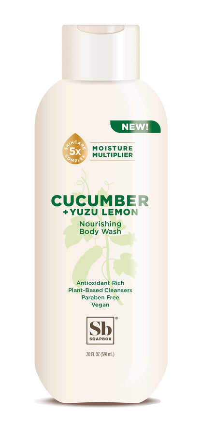 Soapbox Cucumber + Yuzu Lemon Body Wash – 3-Pack, 20oz Each, Vegan