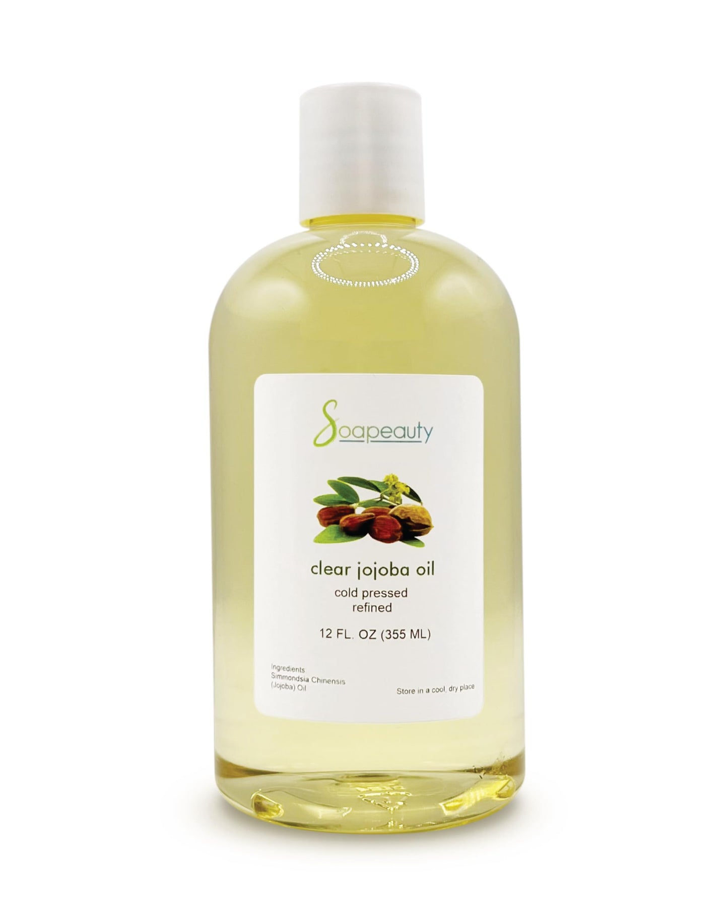 Soapeauty Clear Jojoba Oil – 100% Pure & Natural, Refined, Cold-Pressed, Hexane-Free | 12 fl oz