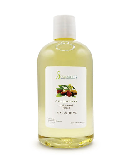 Soapeauty Clear Jojoba Oil – 100% Pure & Natural, Refined, Cold-Pressed, Hexane-Free | 12 fl oz