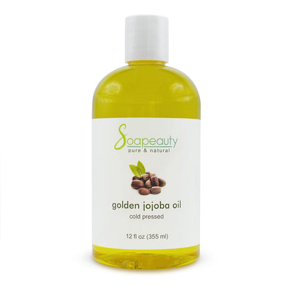 Soapeauty Golden Jojoba Oil - 100% Pure & Natural, Cold-Pressed, Hexane-Free | 12 oz