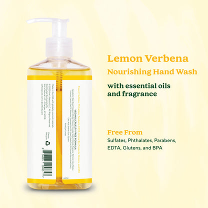SoF Nourishing Hand Wash Lemon Verbena 8 oz Bottle (3 Pack) | Vegan & Non-GMO | South Of France