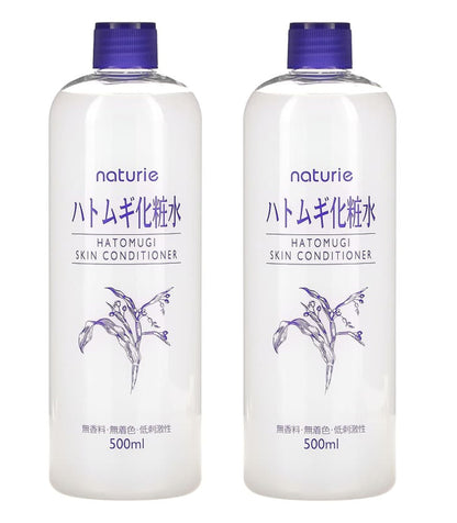 SOFIA BY ODE Naturie Adlay Skin Conditioner Lotion Toner 500ml - 2-Pack Bundle