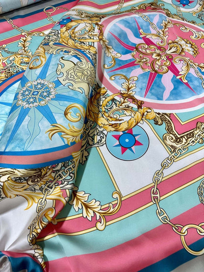 Baroque Chain Pattern Fabric by Metre