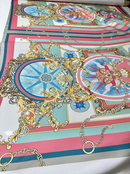 Baroque Chain Pattern Fabric by Metre