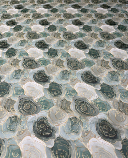 Abstract Rose Fabric by Metre