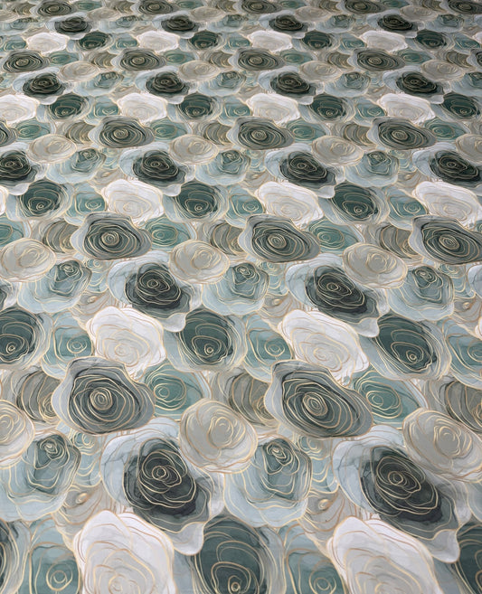 Abstract Rose Fabric by Metre