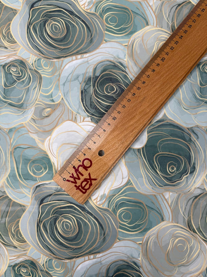 Abstract Rose Fabric by Metre