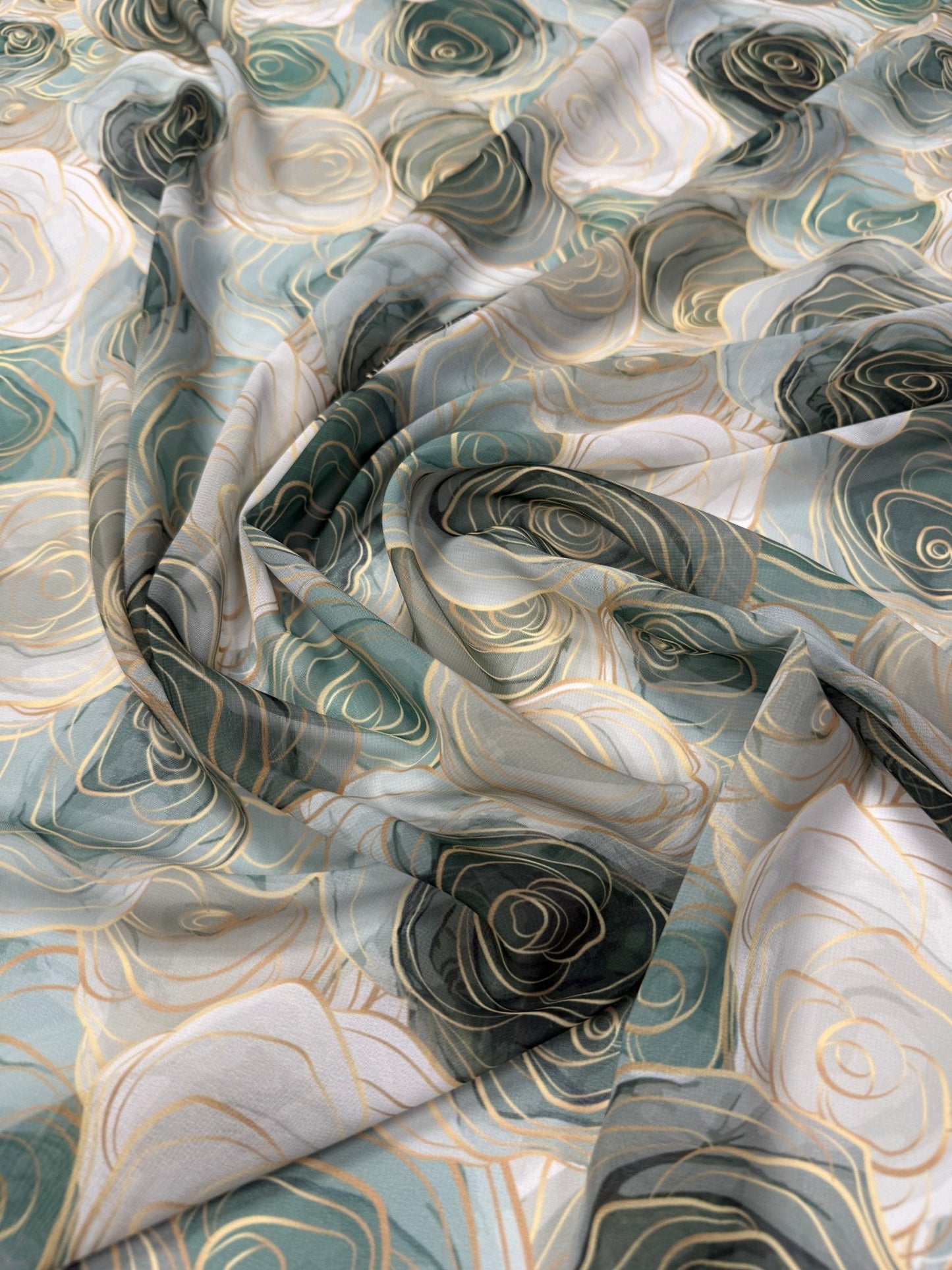 Abstract Rose Fabric by Metre