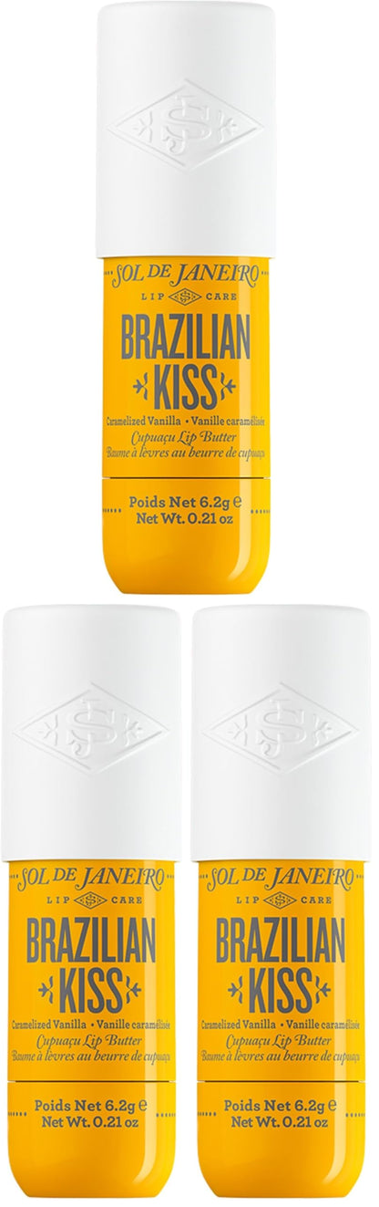 Sol de Janeiro Brazilian Kiss Lip Butter Balm 3-Pack — Vegan Hydration