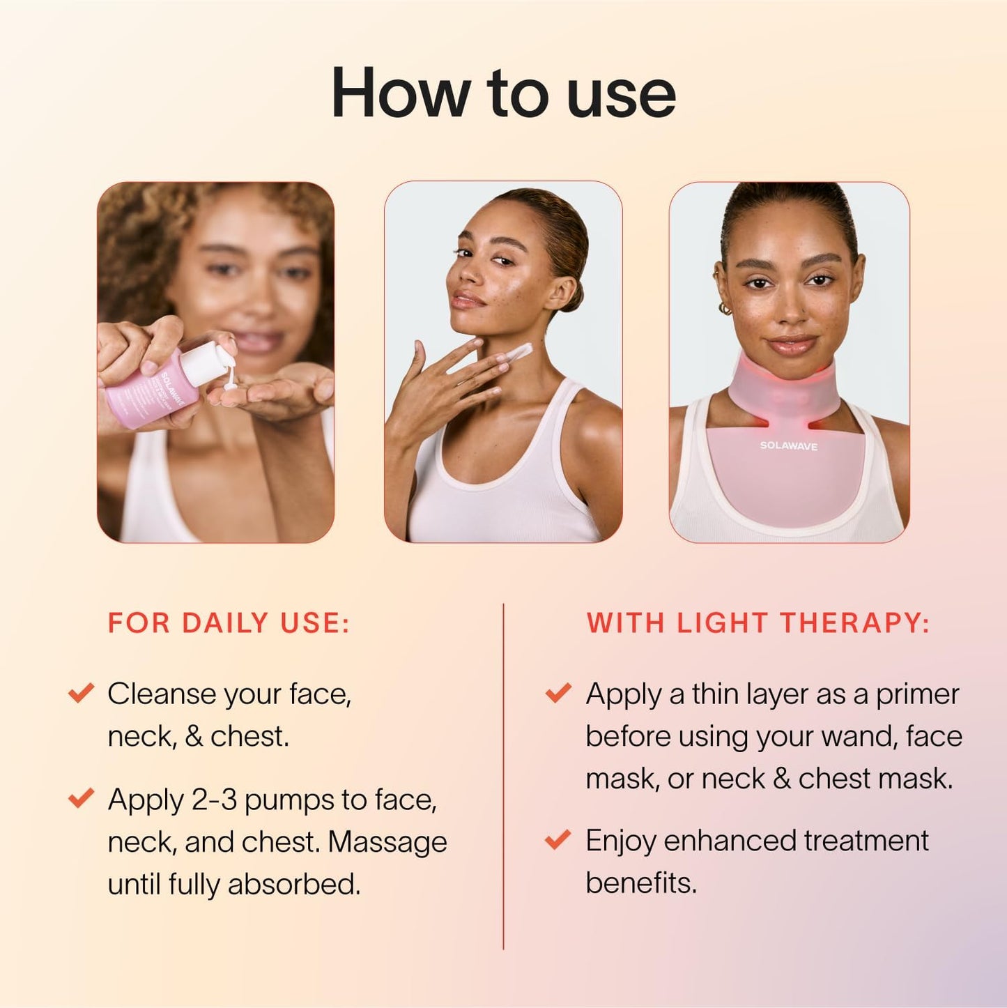 Solawave LightBoost Red Light Serum for Face & Neck | Pairs with Beauty Wand & Microcurrent Devices