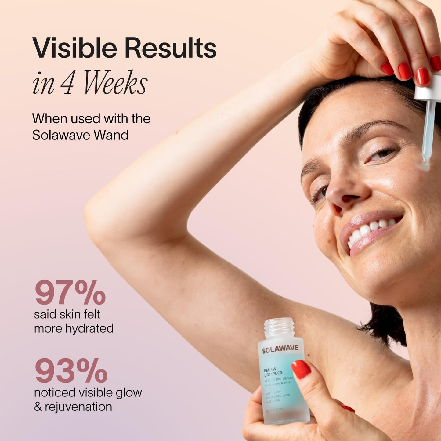 Solawave Renew Complex Serum for Face & Neck — Red Light Therapy Activation (2 Pack, 1 oz)
