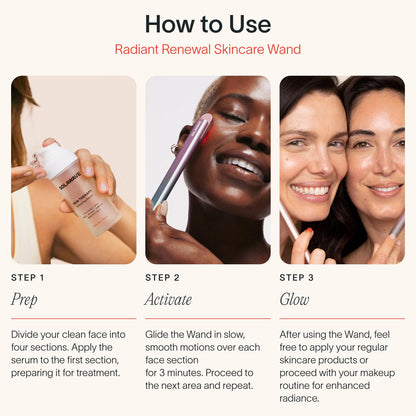Solawave Wand Skin Therapy Activating Serum | Hyaluronic Acid & Peptides for Hydration, Glow