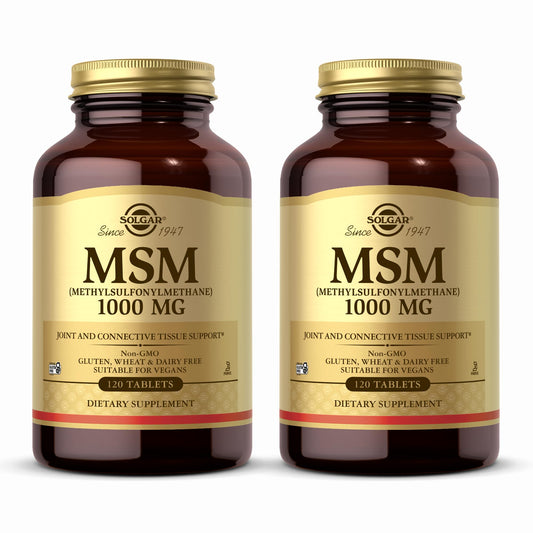 Solgar MSM 1000 mg – 240 Servings (2 x 120 Tablets) – Joint Support, Vegan, Non-GMO