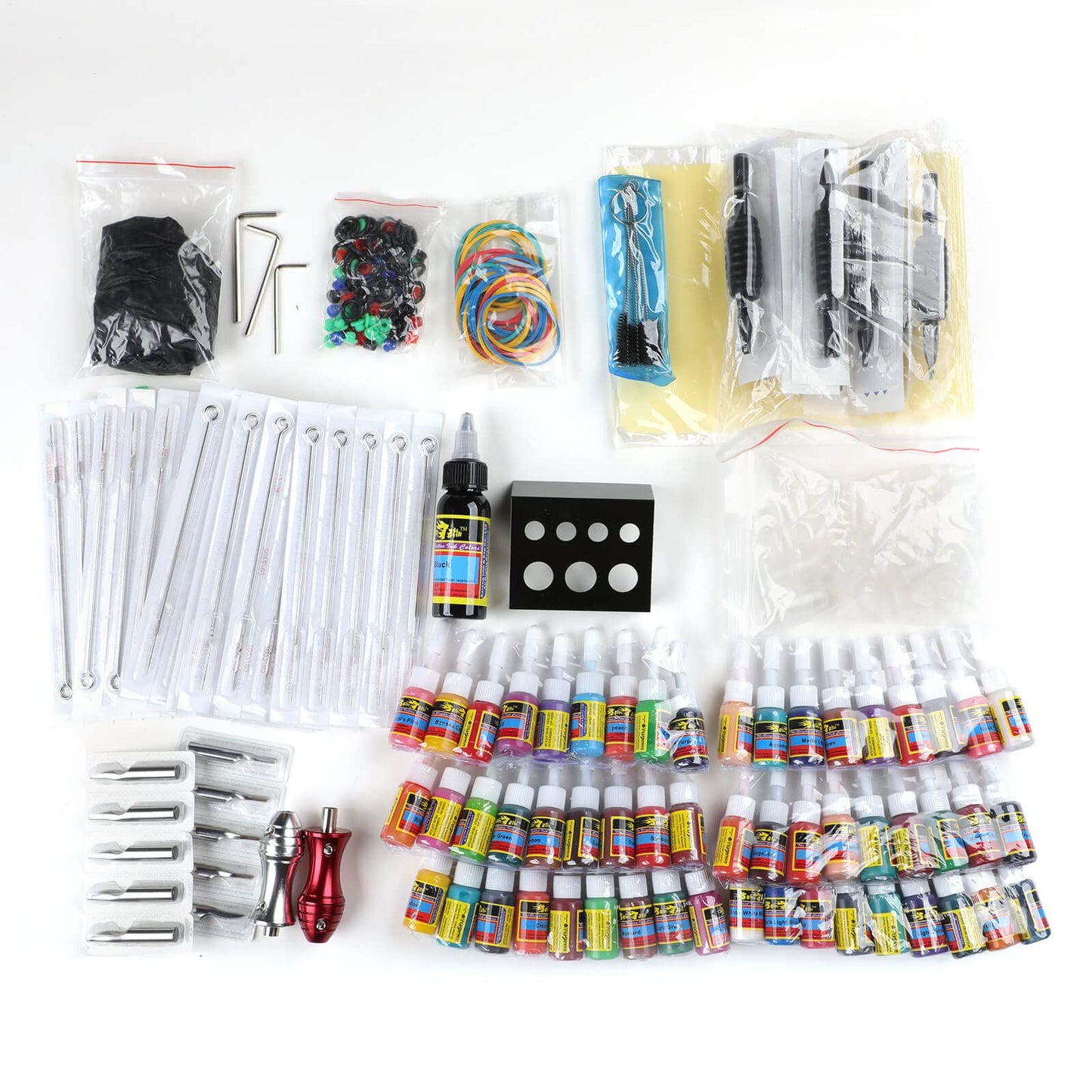 Solong Tattoo Complete Kit – 4 Pro Machines, 54 Inks, LCD Power TK453-US