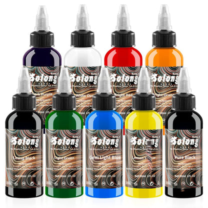 Solong Tattoo 9PCS Ink Color Set – 1oz (30ml) TI302S-30-9