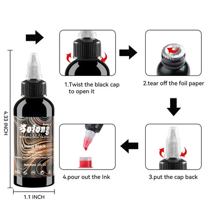 Solong Tattoo 9PCS Ink Color Set – 1oz (30ml) TI302S-30-9