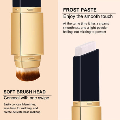 SOLOTREE 2-in-1 Foundation Stick with Brush | Color-Matching Hydrating Foundation