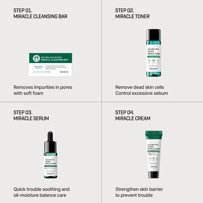 SOME BY MI AHA BHA PHA 30Days Starter Kit – Mild Exfoliating Daily Skincare Set