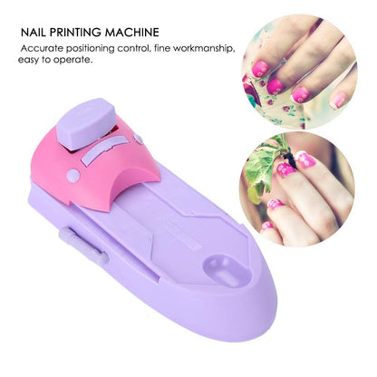 Sonew Nail Art Pattern Printer – Professional DIY Nail Stamper with 6 Stainless Templates